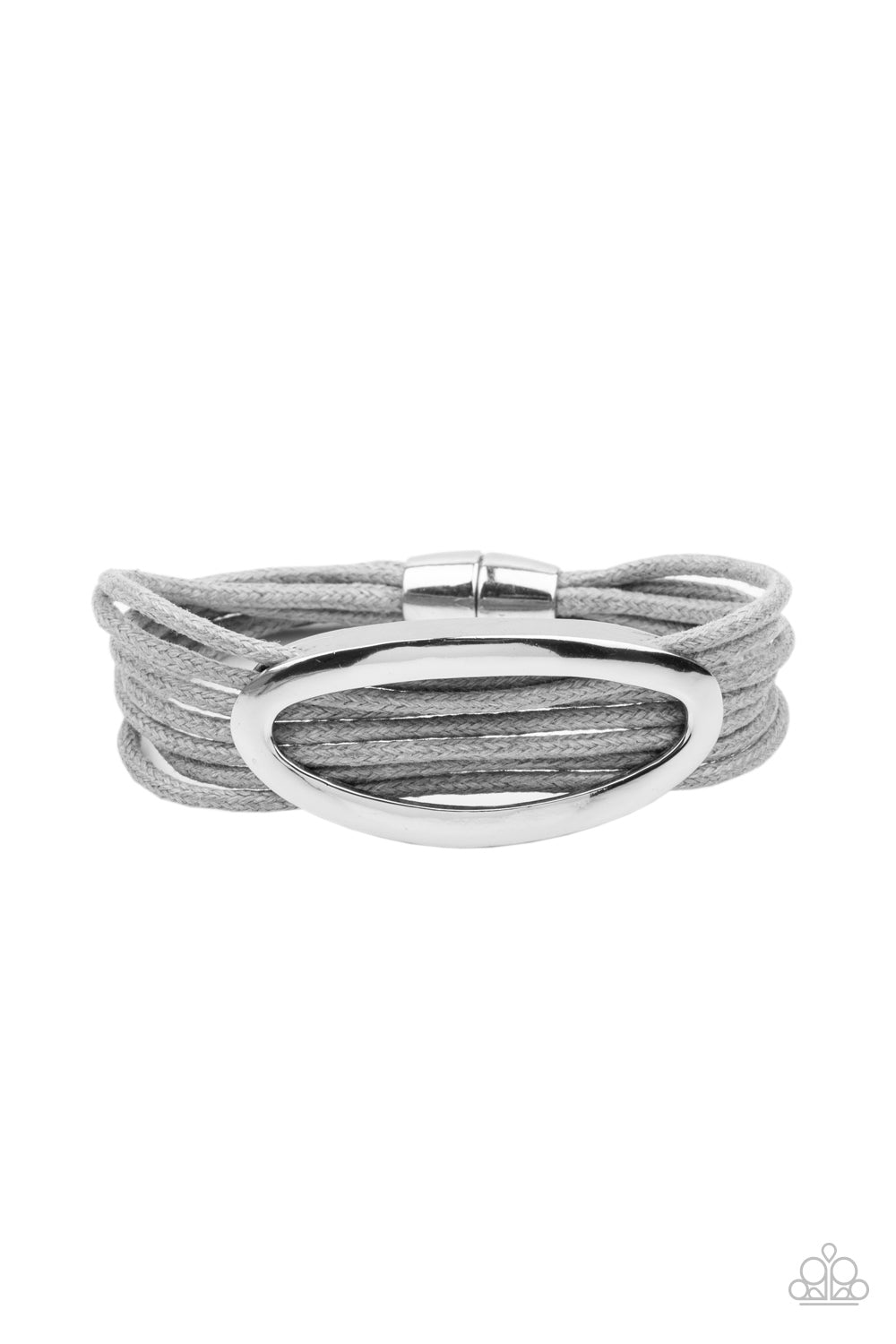 Paparazzi Accessories - Corded Couture #B489 - Silver Bracelet