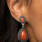 Paparazzi Accessories - Carefree Clairvoyance #E500 - Orange Earrings