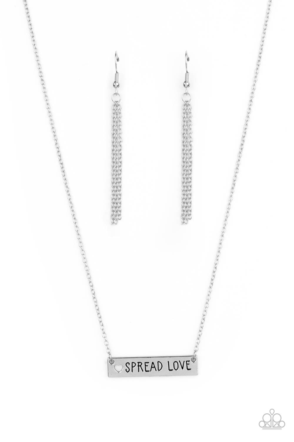 Paparazzi Accessories - Spread Love #N701 - Silver Necklace
