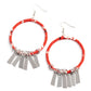 Paparazzi Accessories - Garden Chimes #E472 - Red Earrings