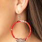 Paparazzi Accessories - Garden Chimes #E472 - Red Earrings