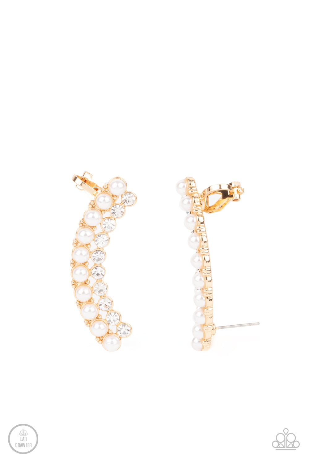 Paparazzi Accessories - Doubled Down On Dazzle #E599 - Gold Earrings