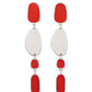 Paparazzi Accessories - Deco By Design #E504- Red Earrings