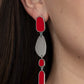 Paparazzi Accessories - Deco By Design #E504- Red Earrings