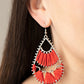 Paparazzi Accessories - Samba Scene #E512- Red Earrings