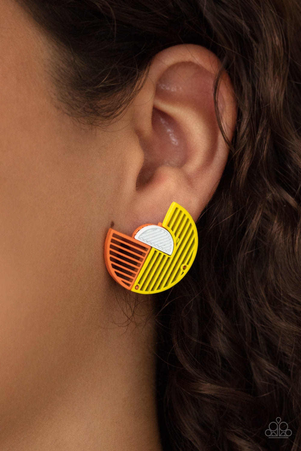 Paparazzi Accessories - It’s Just an Expression #E541 - Yellow Earrings