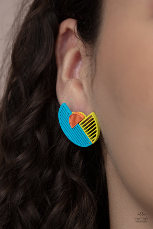 Paparazzi Accessories - Its Just an Expression #E541 - Blue Earrings