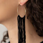 Paparazzi Accessories - Flauntable Fringe #E577 - Gold Earrings