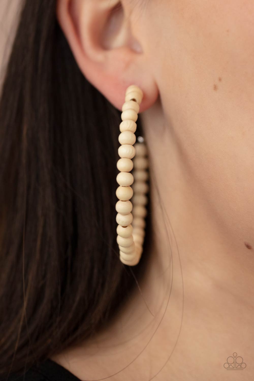 Paparazzi Accessories - Should Have, Could Have, WOOD Have #E597 - White Earrings