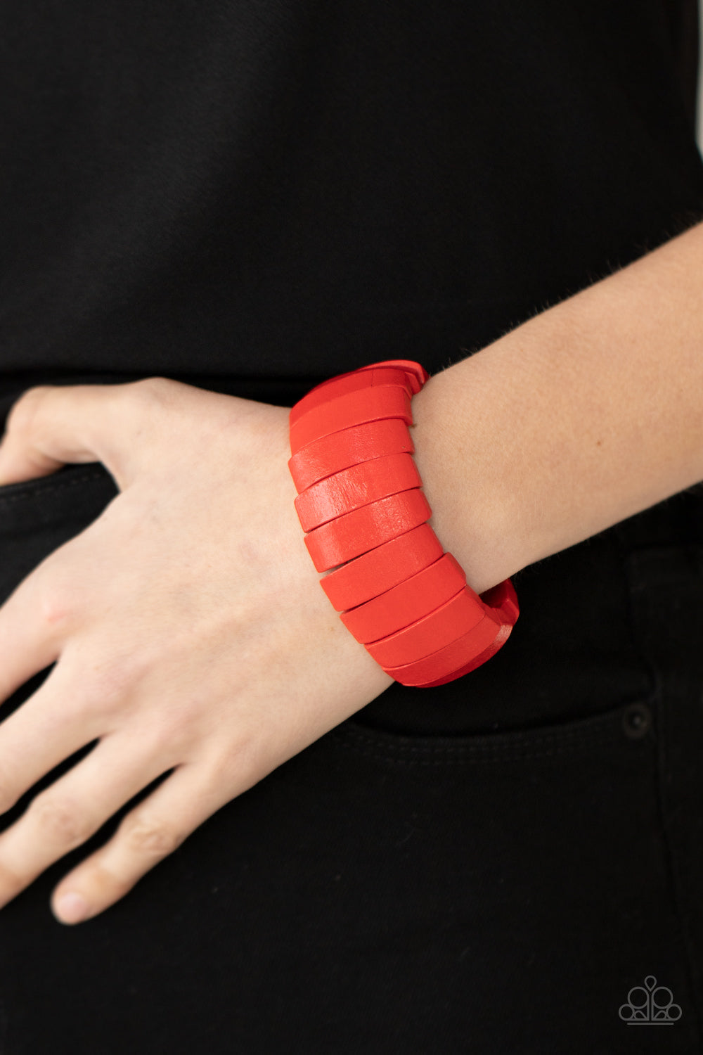 Paparazzi Accessories - Raise The BARBADOS #B497 - Red Bracelet