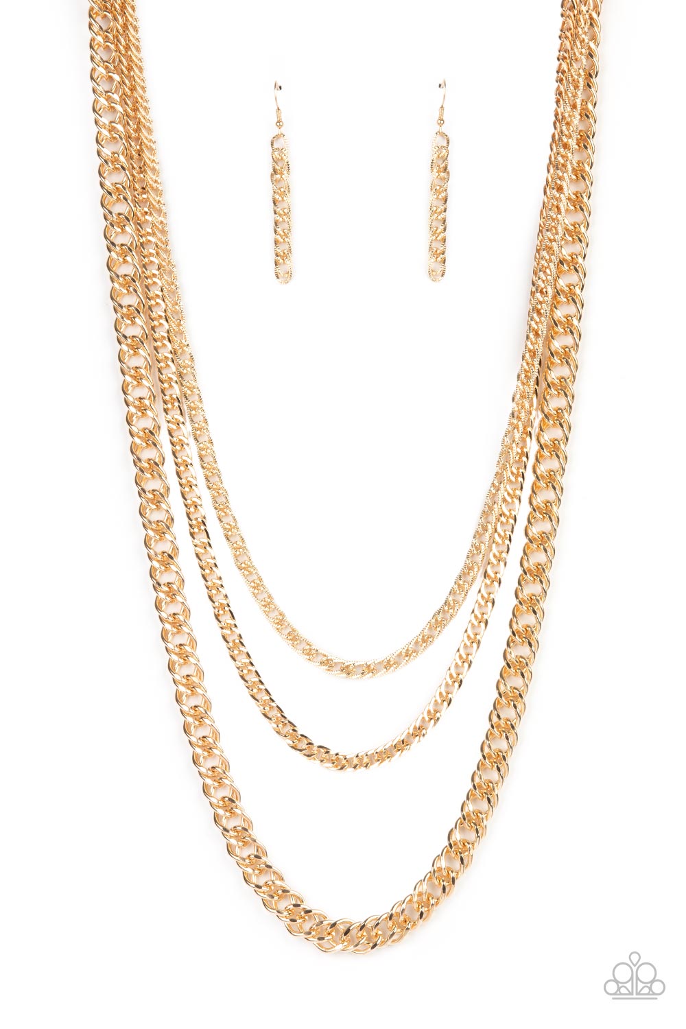 Paparazzi Accessories - Chain of Champions #N680 - Gold Necklace