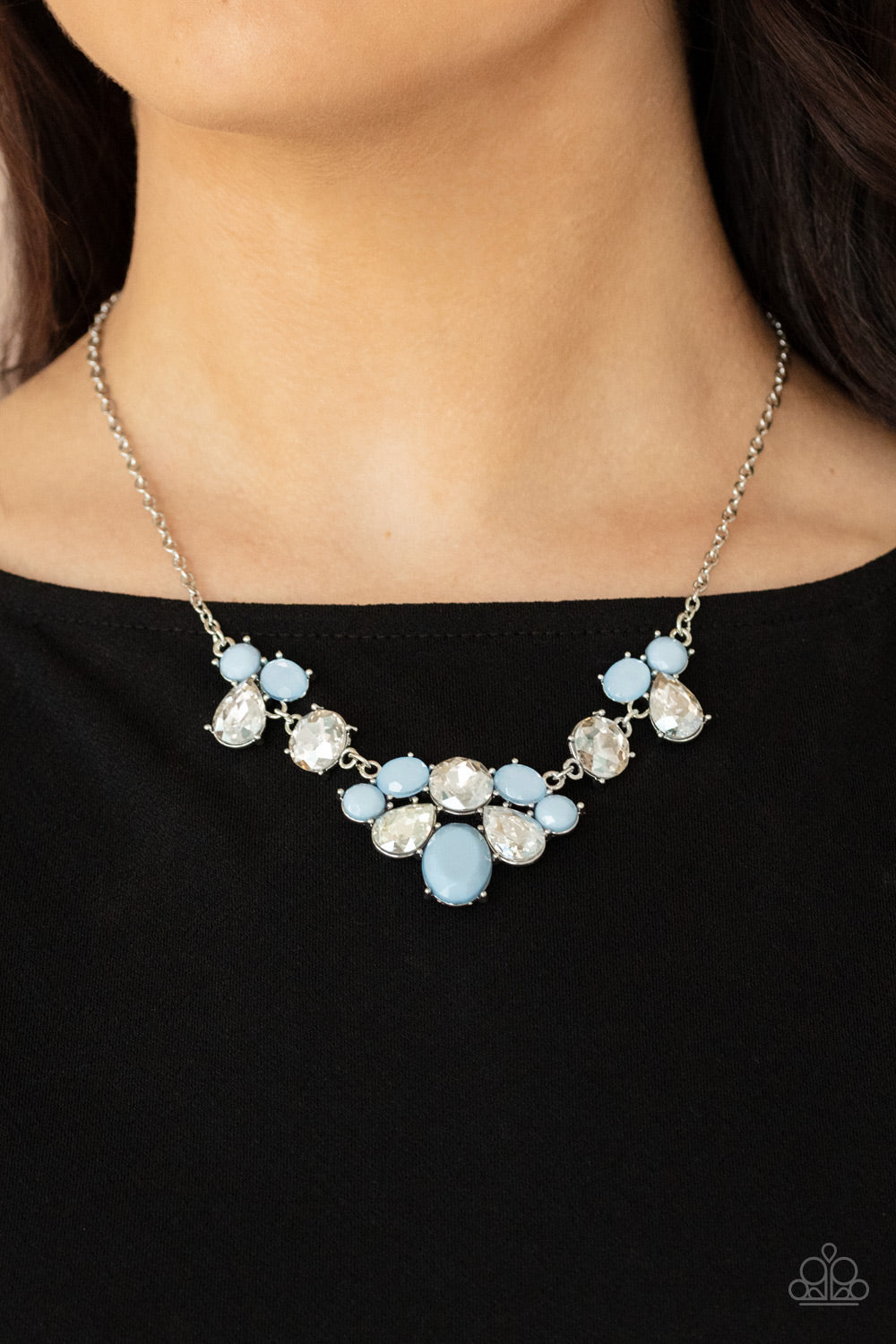 Paparazzi Accessories - Ethereal Romance #N681 - Blue Necklace
