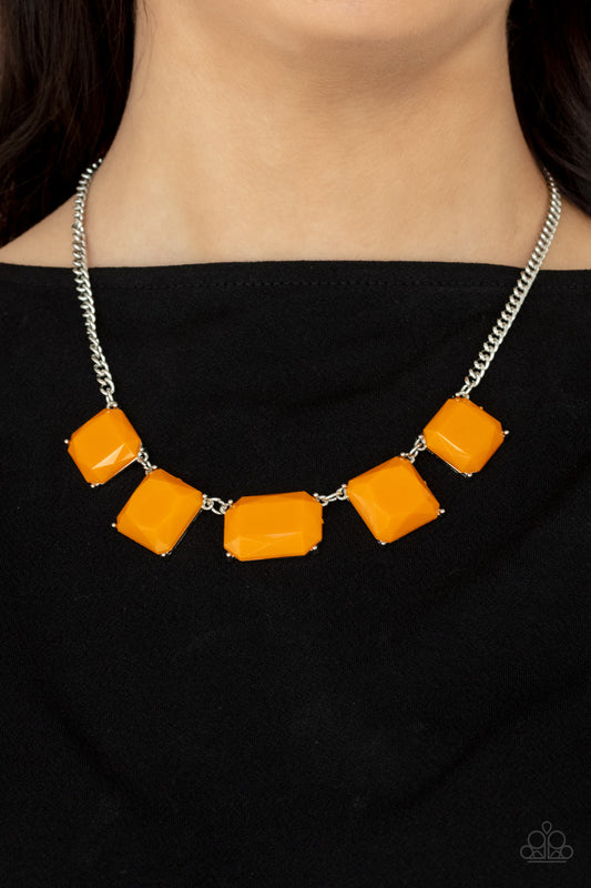 Paparazzi Accessories - Instant Mood Booster #N674 - Orange Necklace