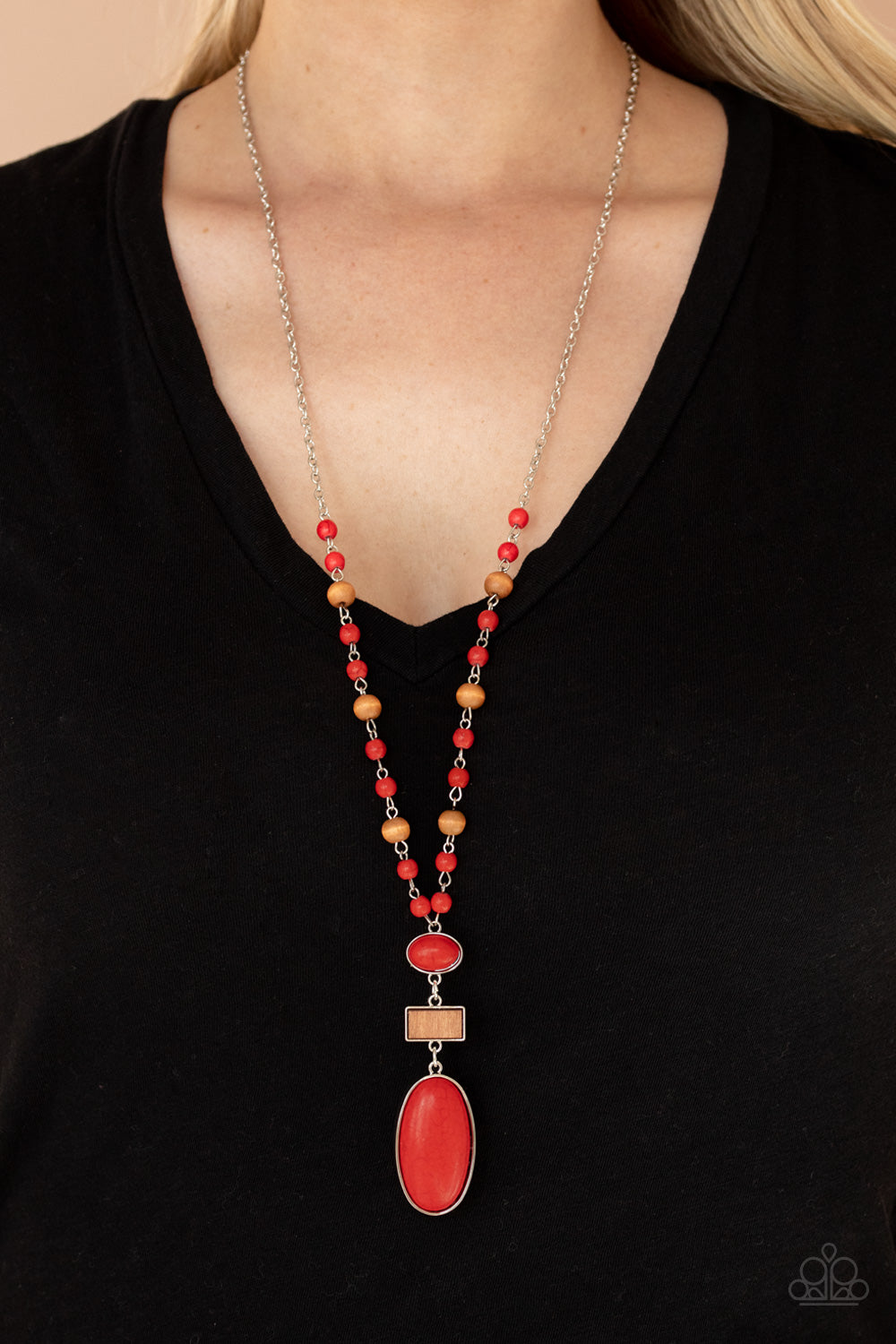 Paparazzi Accessories - Naturally Essential #N737 - Red Necklace