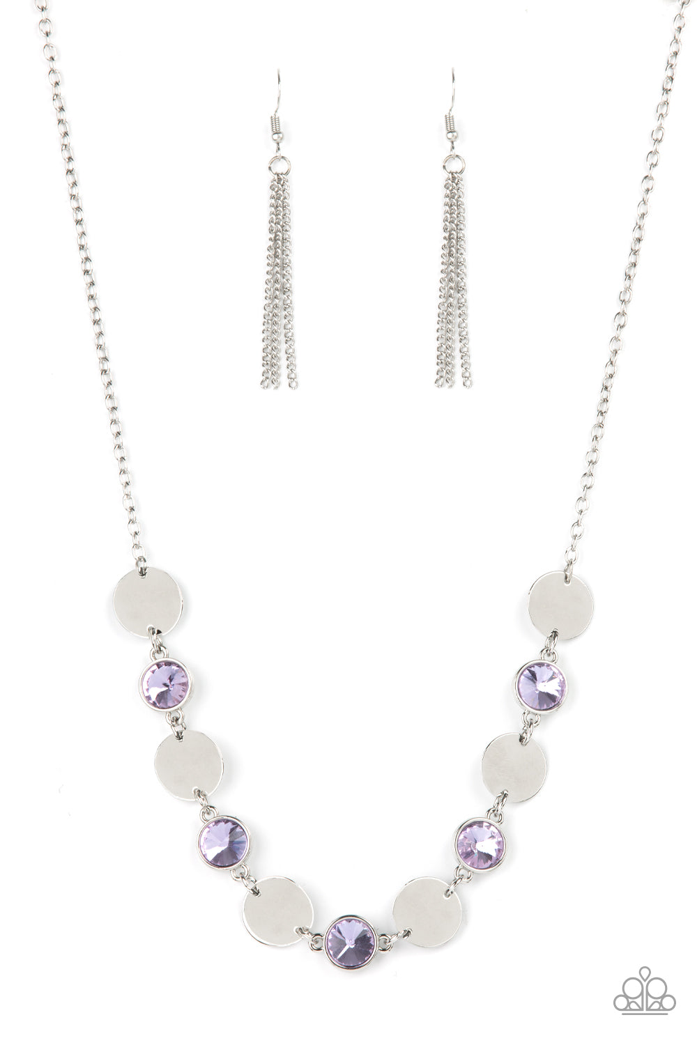 Paparazzi Accessories - Refined Reflections #N636 - Purple Necklace