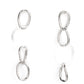 Paparazzi Accessories - Talk In Circles #E553 - White Earrings