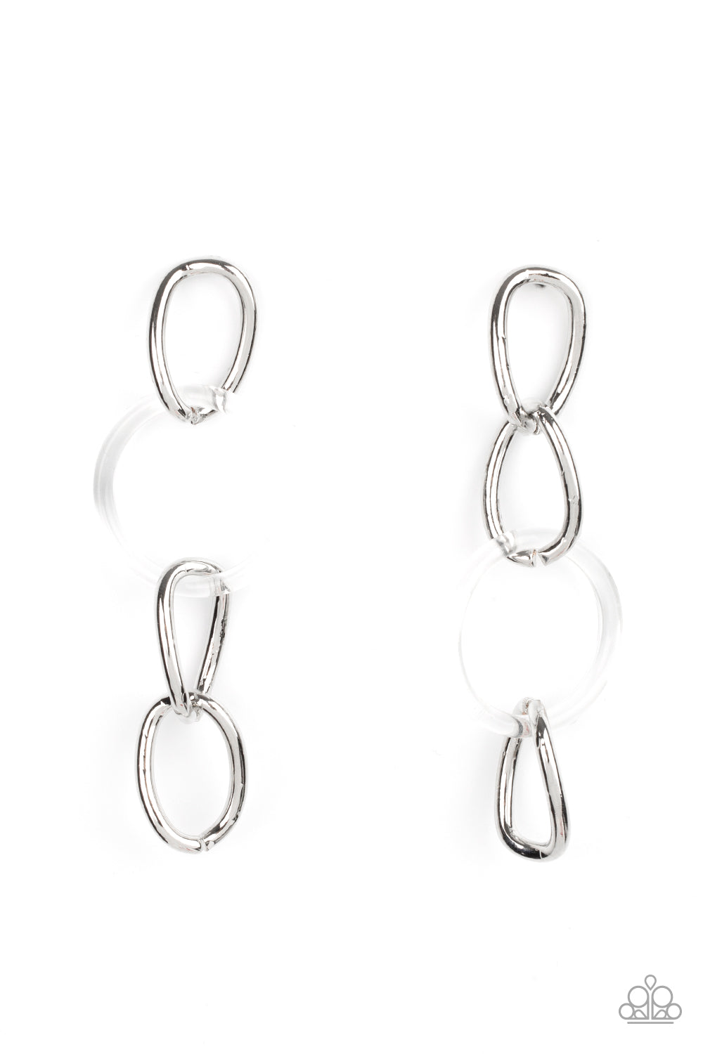 Paparazzi Accessories - Talk In Circles #E553 - White Earrings