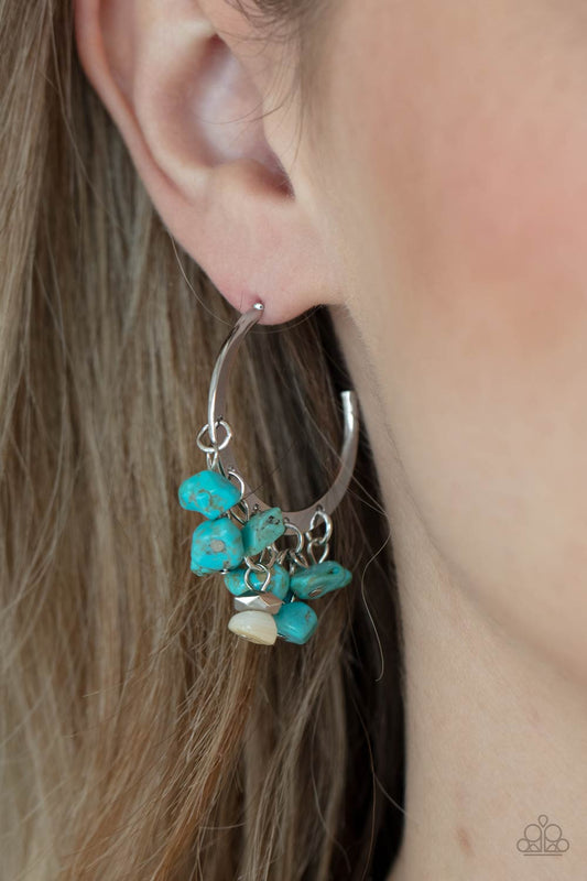 Paparazzi Accessories - Gorgeously Grounding #E558 - Blue Earrings
