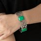 Paparazzi Accessories - Colorful Coronation #B566 - Green Bracelet