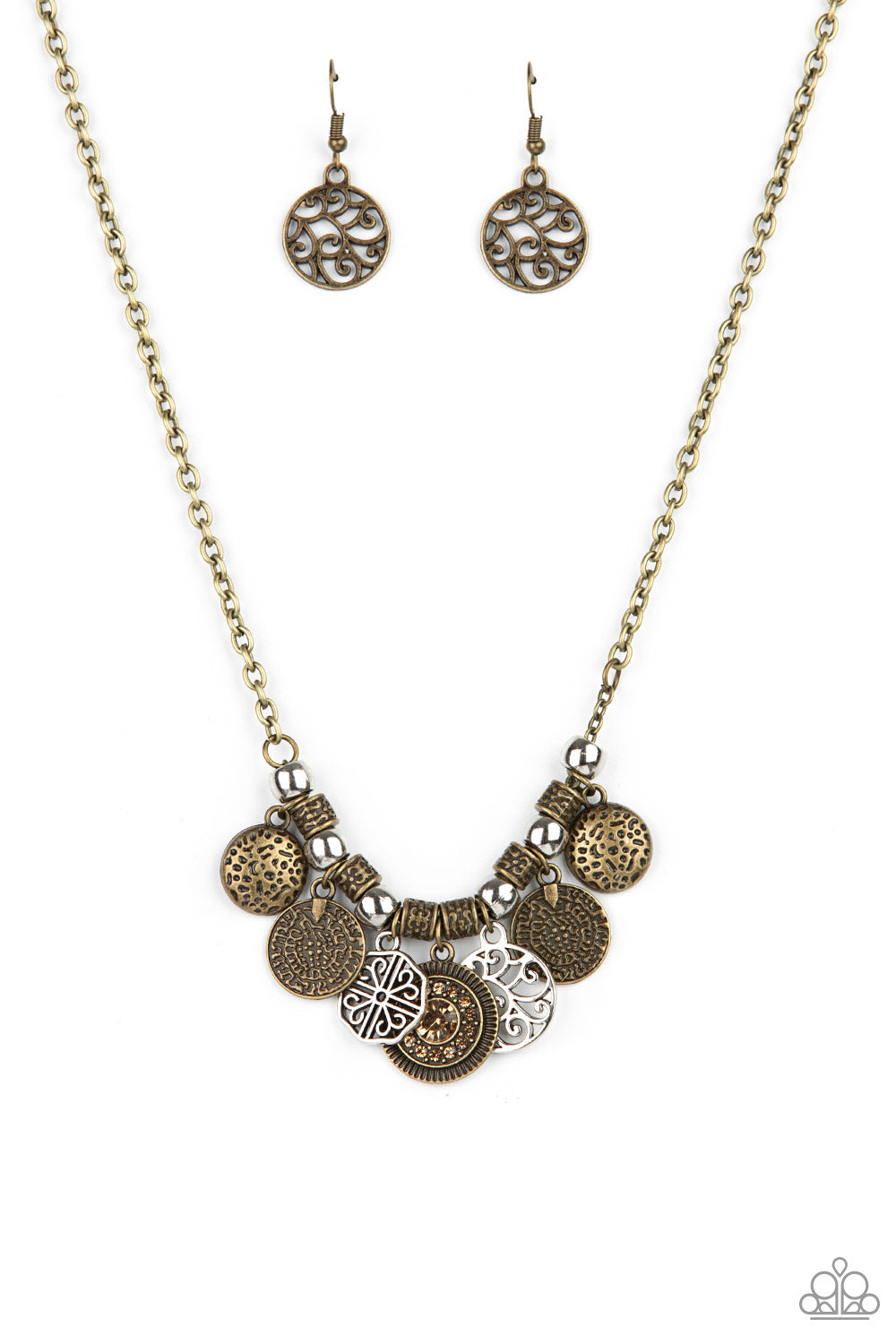 Paparazzi Accessories - To Coin A Phrase #N675 - Brass Necklace