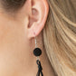 Paparazzi Accessories - Twisted Torrents #E552 - Black Earrings