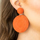 Paparazzi Accessories - Circulate The Room #E612 - Orange Earrings