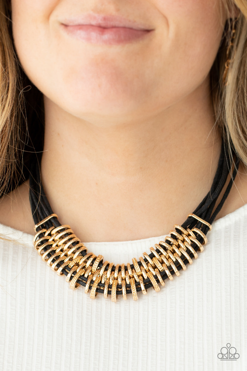 Paparazzi Accessories - Lock, Stock, and SPARKLE #N632- Gold Necklace