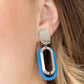 Paparazzi Accessories - Melrose Mystery #E523 - Blue Clip On Earrings