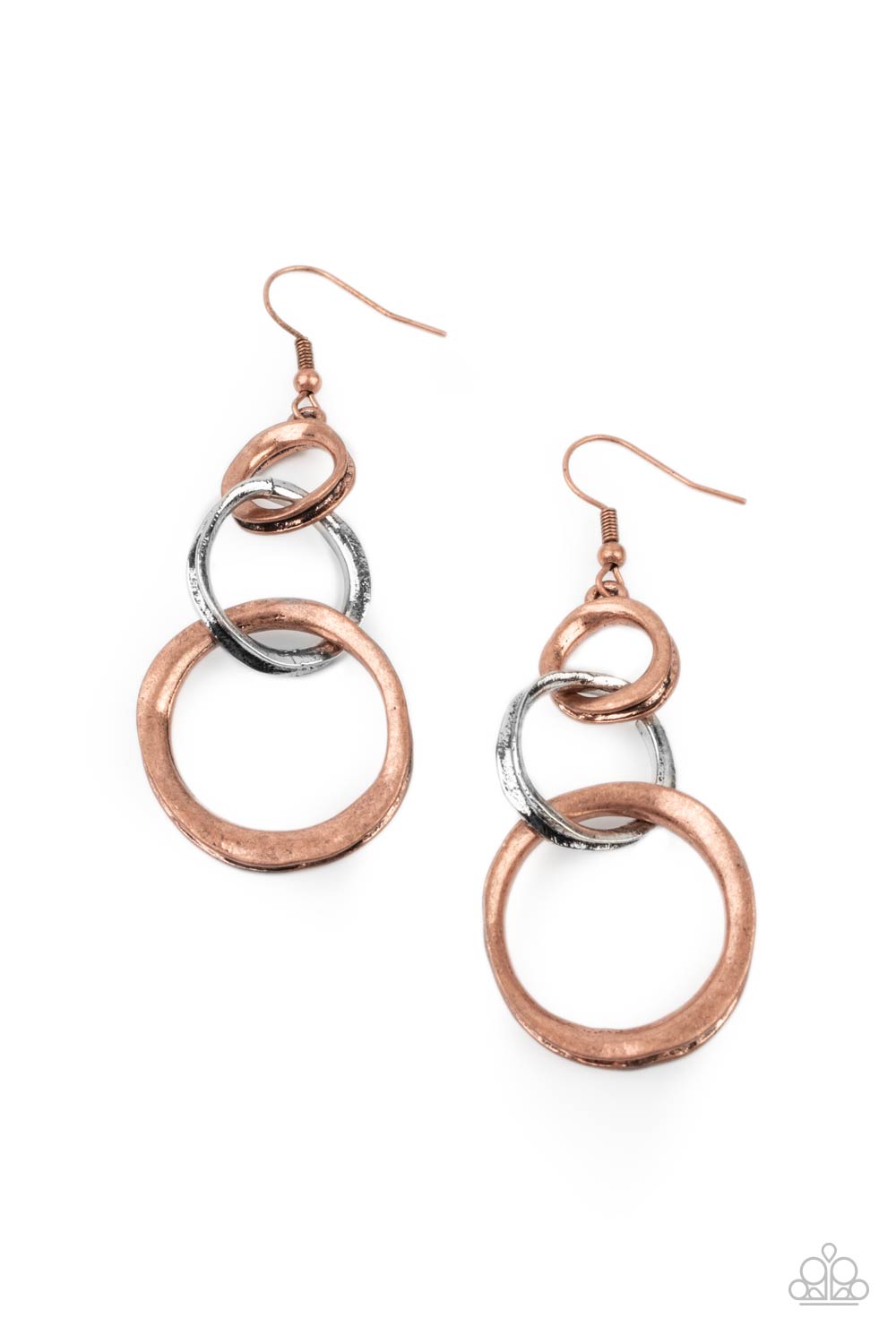 Paparazzi Accessories - Harmoniously Handcrafted #E460 - Copper Earrings