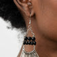 Paparazzi Accessories - A FLARE For Fierceness #E521- Black Earrings