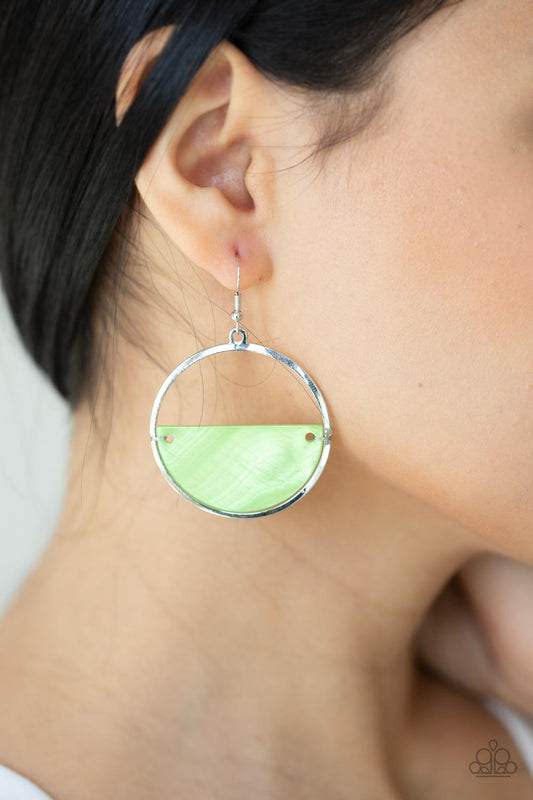 Paparazzi Accessories - Seashore Vibes #E551 - Green Earrings