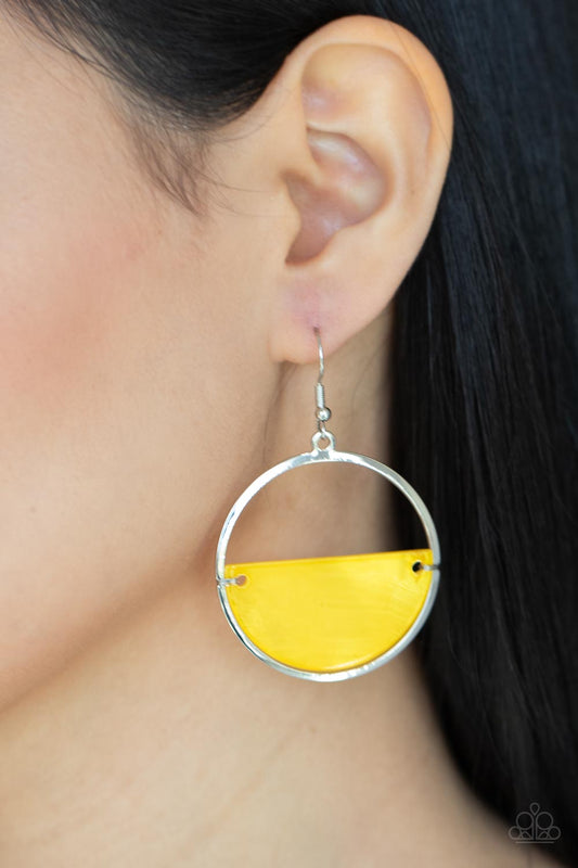 Paparazzi Accessories - Seashore Vibes #E551 - Yellow Earrings