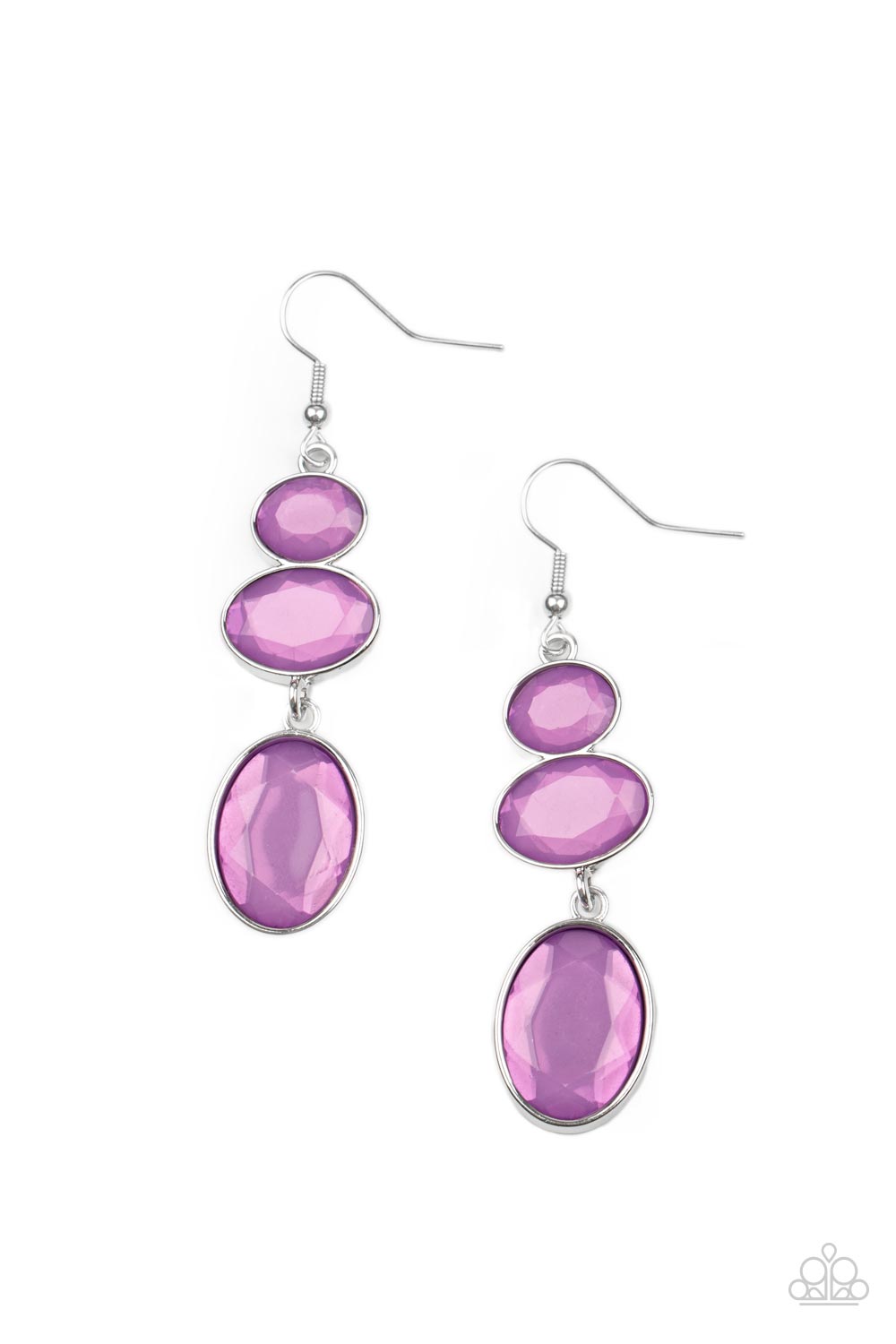 Paparazzi Accessories - Tiers Of Tranquility #E516 - Purple Earrings
