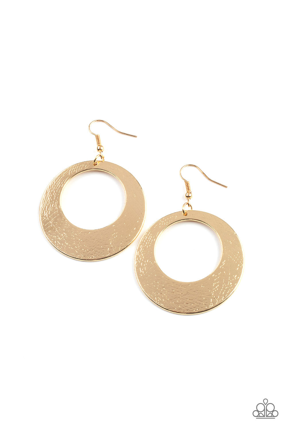 Paparazzi Accessories - Outer Plains #E527 - Gold Earrings