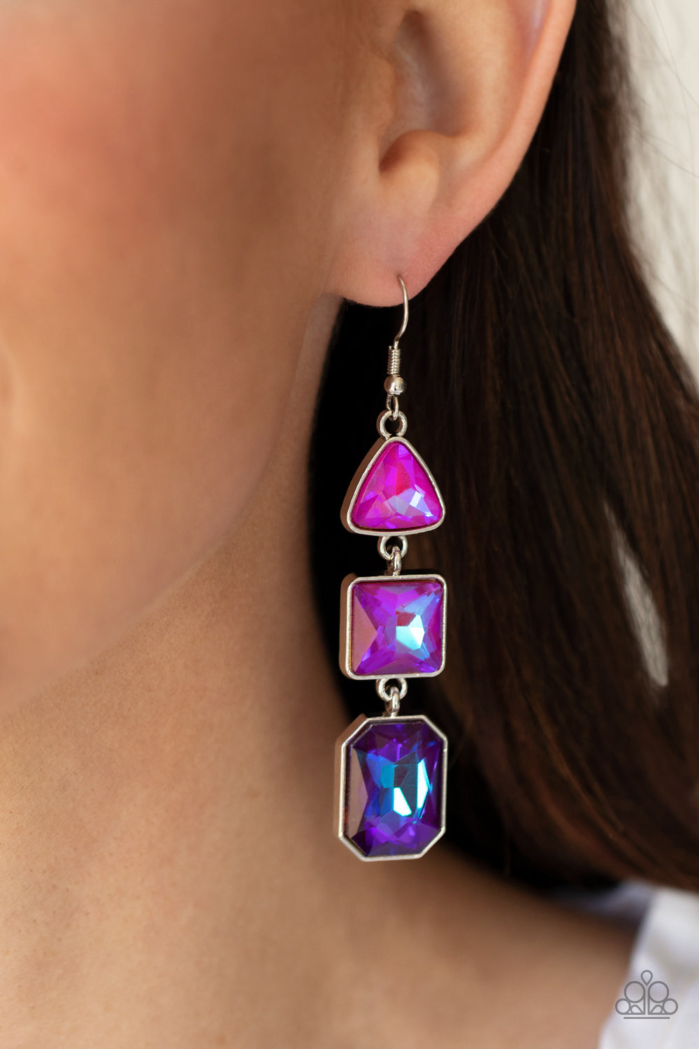Paparazzi Accessories - Cosmic Culture #E631 - Purple Earrings
