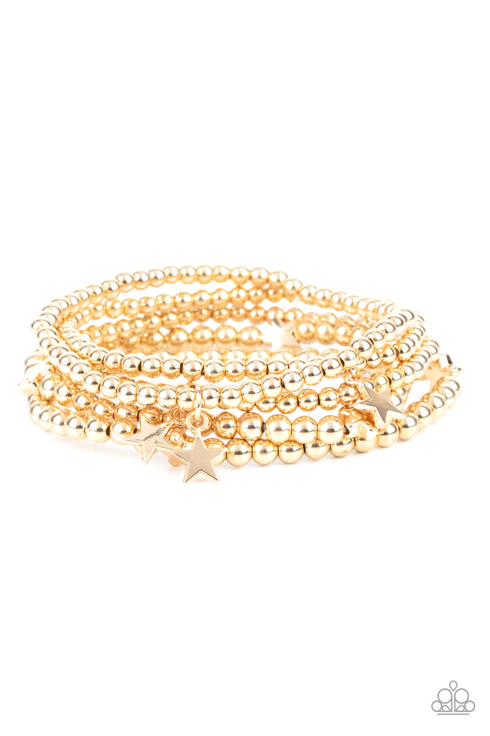 Paparazzi Accessories - American All-Star #B555 - Gold Bracelet