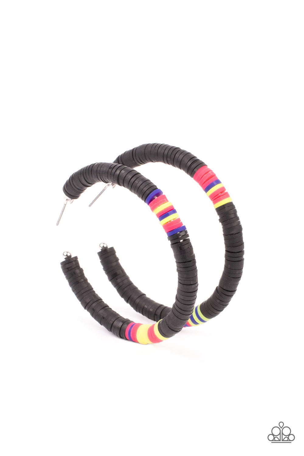 Paparazzi Accessories - Colorfully Contagious #E536 - Black Earrings