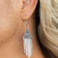 Paparazzi Accessories - Pyramid SHEEN #E538 - Silver Earrings