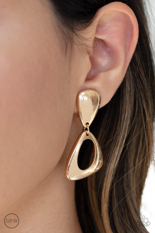 Paparazzi Accessories - Going for BROKER - Gold Earrings