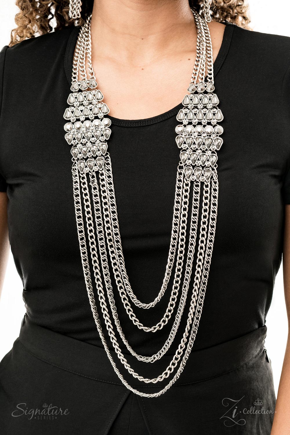 Paparazzi Accessories - The Erika - Zi Collection Silver Necklace - TheMasterCollection