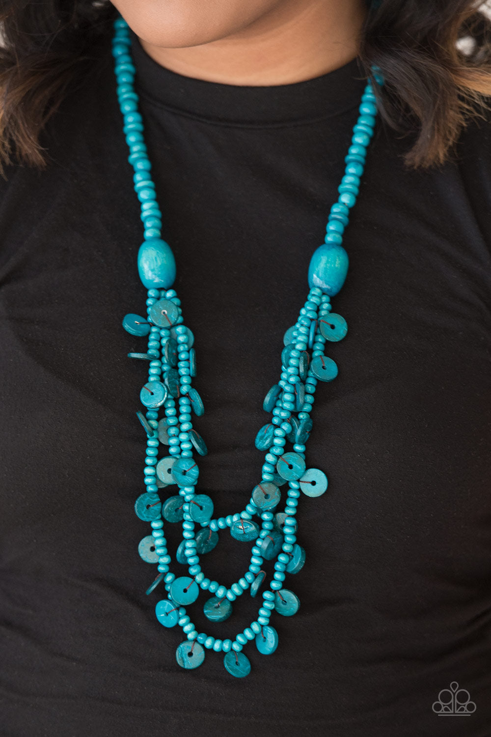 Paparazzi Accessories - Safari Samba - #N131 Blue Necklace