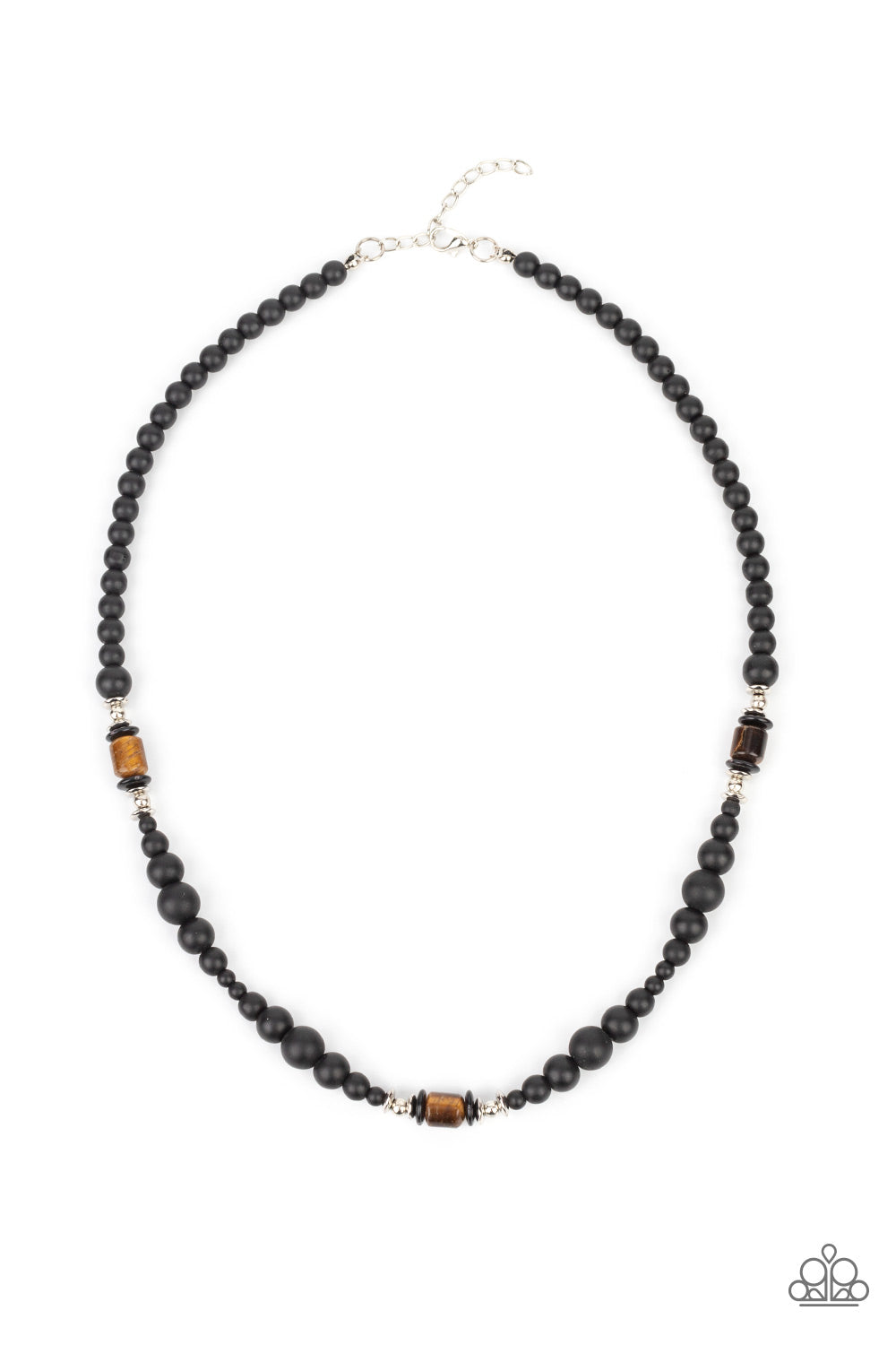 Paparazzi Accessories - Stone Synchrony #N675 - Brown Urban/Men Necklace
