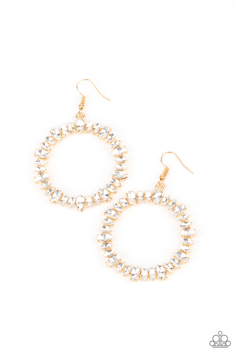 Paparazzi Accessories - Glowing Reviews #E537 - Gold Earrings