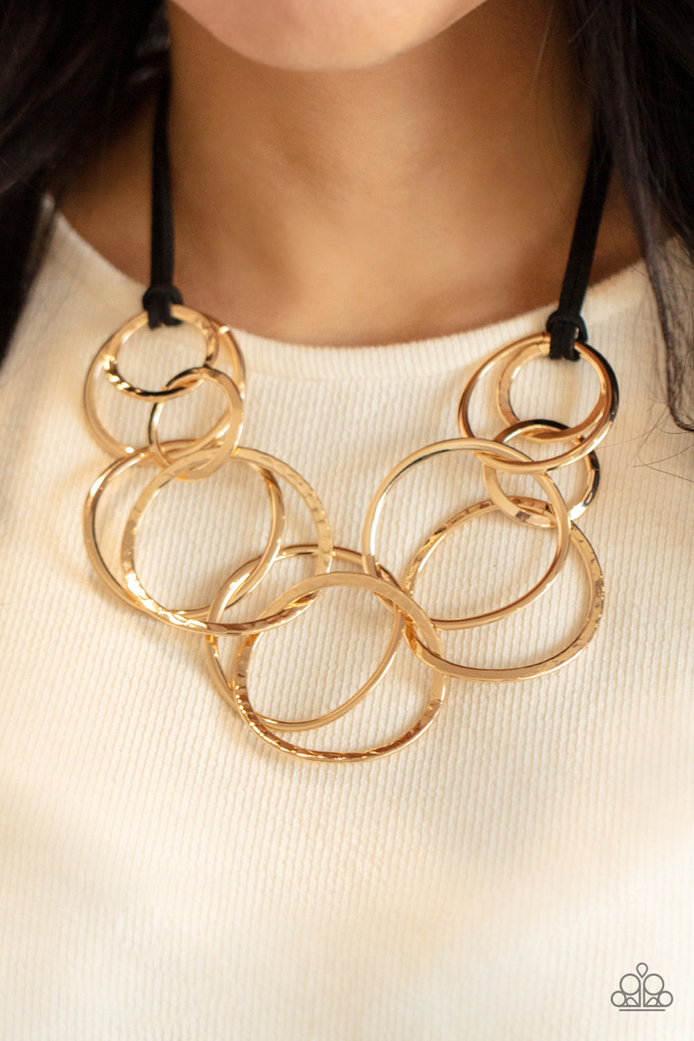 Paparazzi Accessories - Spiraling Out of COUTURE #N673 - Gold Necklace