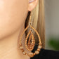 Paparazzi Accessories - Prana Party #E592 - Brown Earrings