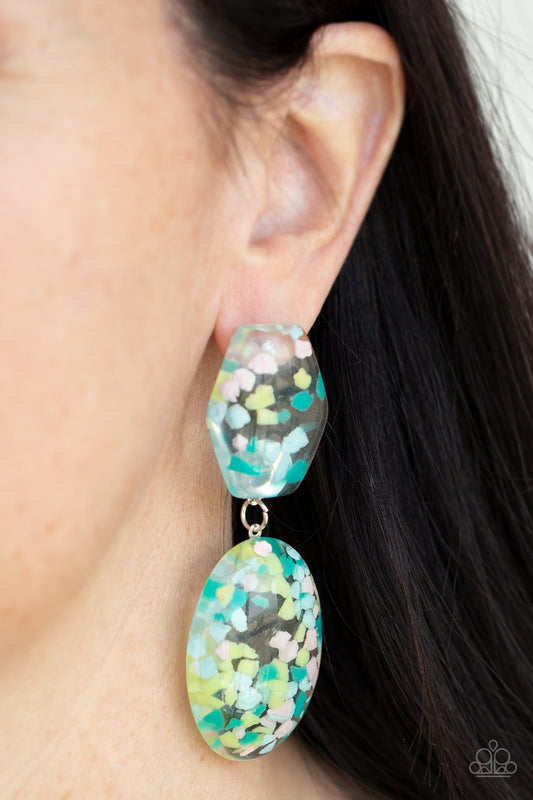 Paparazzi Accessories - Flaky Fashion #E517 - Multi Earrings