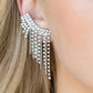 Paparazzi Accessories - Thunderstruck Sparkle #E259 Bin - White Ear Crawlers Earrings