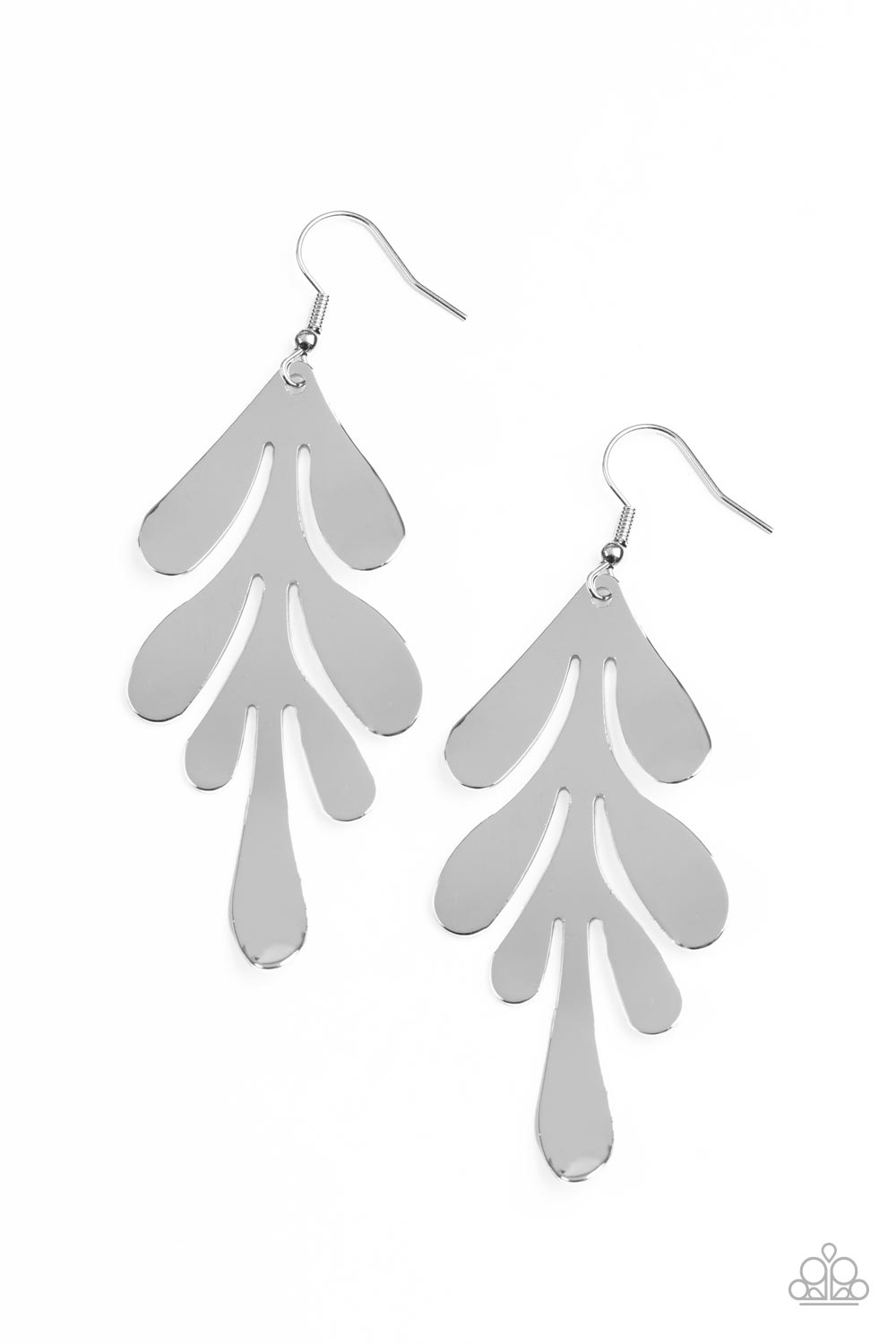 Paparazzi Accessories - A FROND Farewell #E644 Peg - Silver Earrings