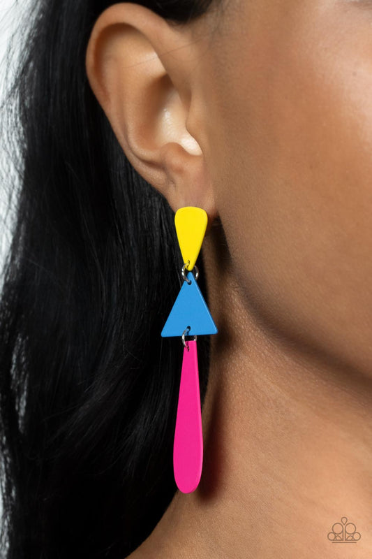 Paparazzi Accessories - Retro Redux #E635 Peg - Multi Earrings