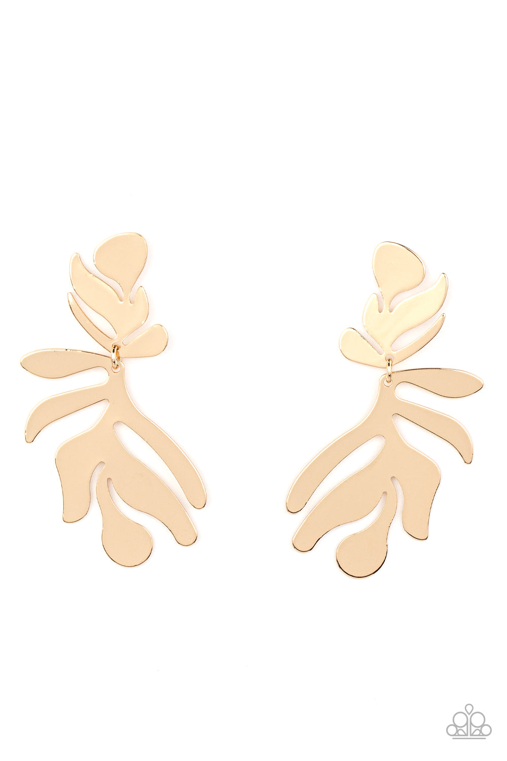 Paparazzi Accessories - Palm Picnic #E639 Bin - Gold Earrings